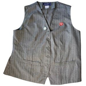 Walgreens uniform vest women’s large gray with pin